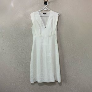 Theory Deep V Easy Dress in Pure Linen